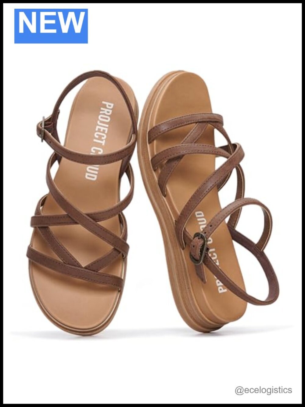 Wedge Sandals with Plush Insole Non-Slip Durable Outsole Strappy